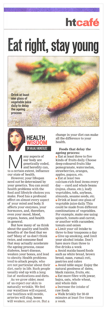 Eat right, stay young