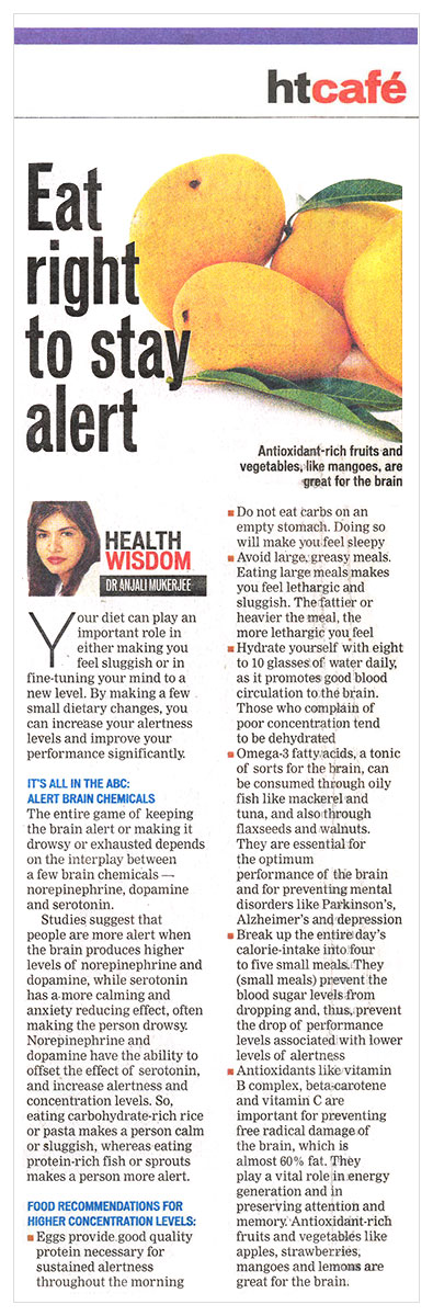 Eat right to stay alert