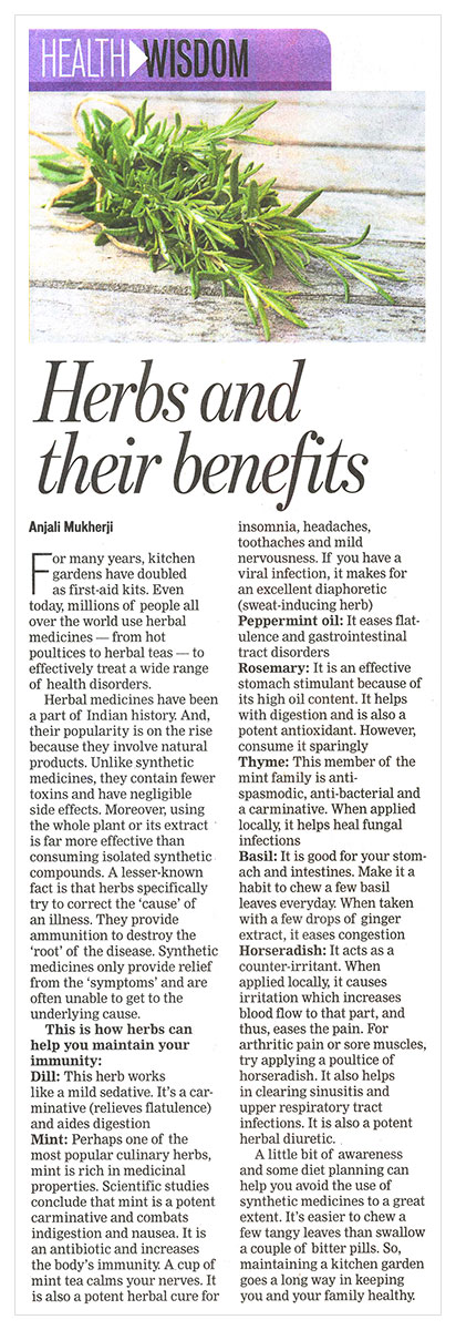 Herbs and their benefits