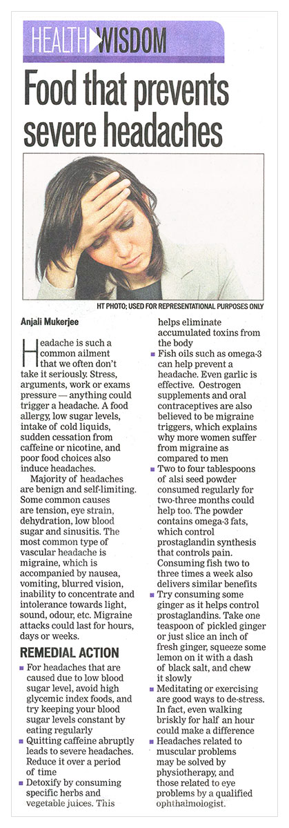 Food that prevents severe headaches