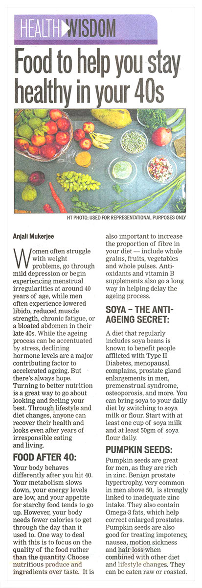 Food to help you stay healthy in your 40s