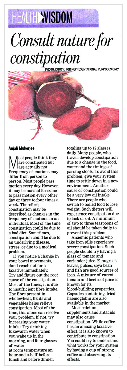 Consult nature for constipation