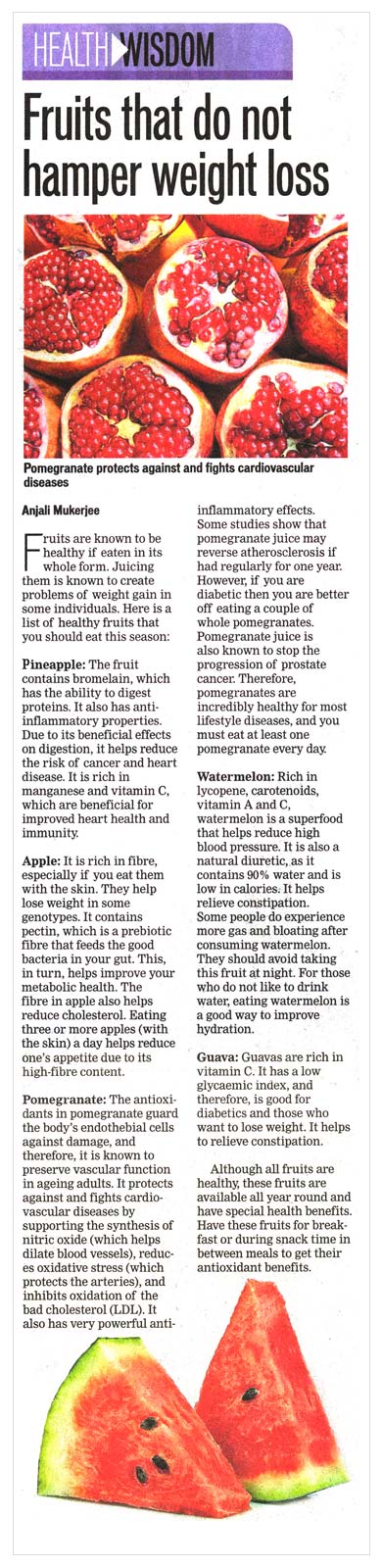 Fruits that do not hamper weight loss