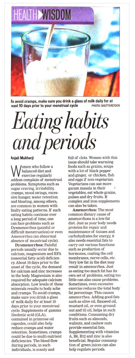 Eating habits and periods