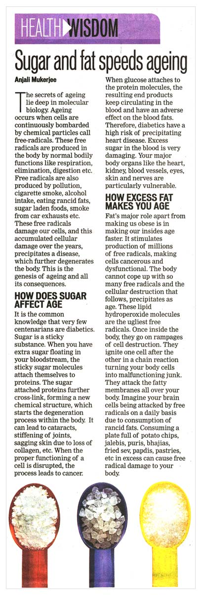 Sugar and fat speeds ageing