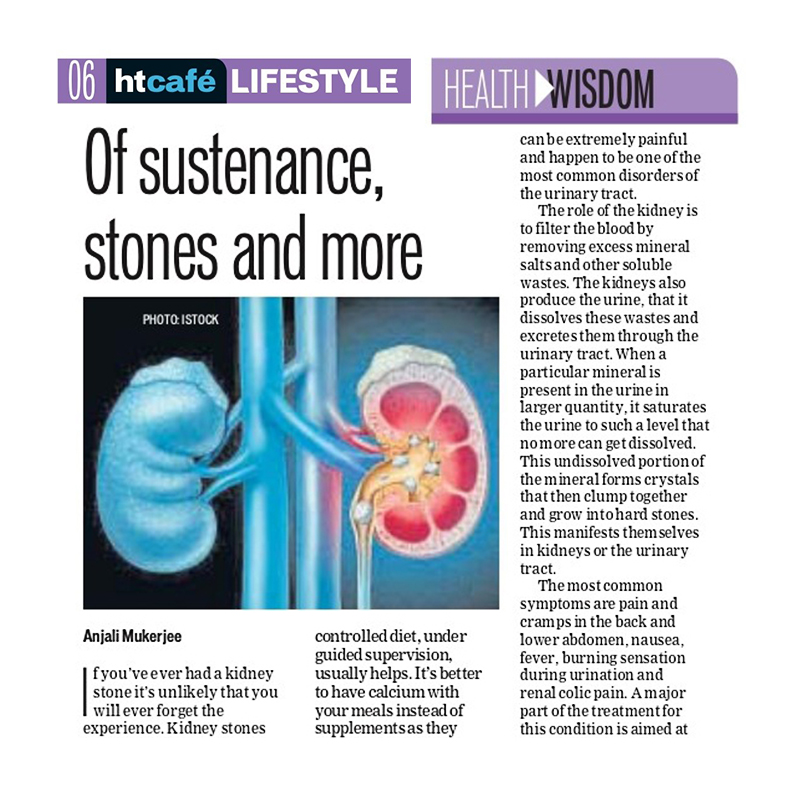 Of sustenance, stones and more