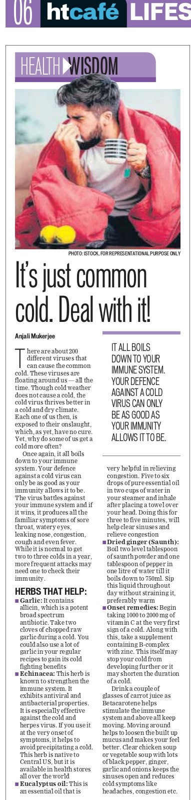 It's just common cold. Deal with it