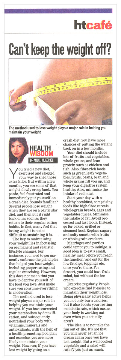 Can't keep the weight off?