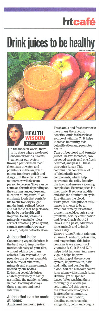 Drink juices to be healthy