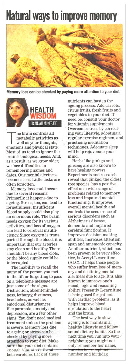 Natural ways to improve memory