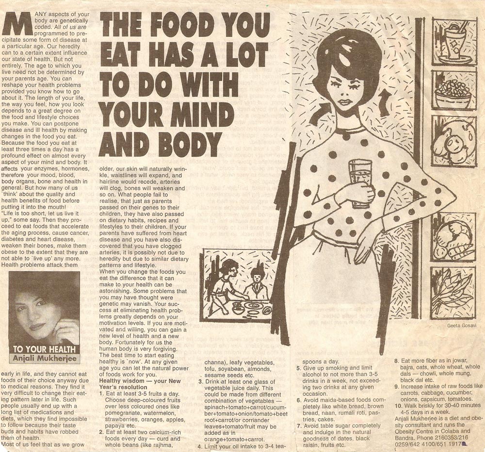 The Food you Eat has a Lot to Do with your Mind and Body