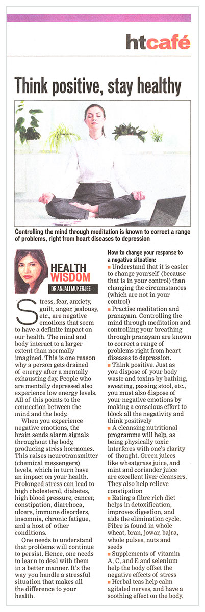 Think positive, stay healthy