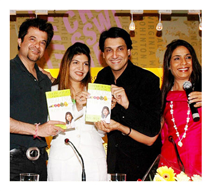Anjali Mukerjee with Indian Film Actor Anil Kapoor & Indian Choreographer Shiamak Davar 